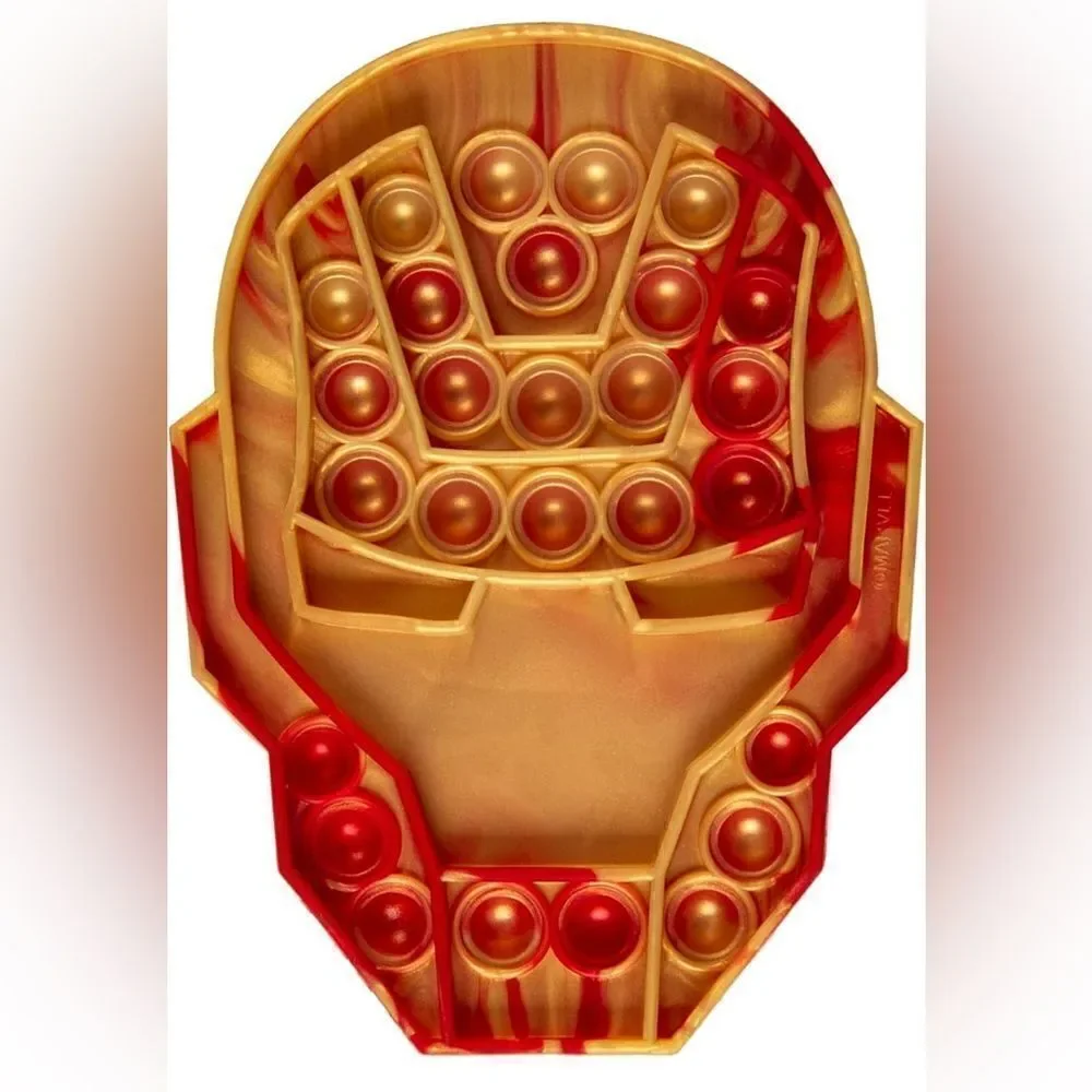Buffalo Games - Pop It! - Spider-Man Marvel Miles Morales and Iron Man Metallic